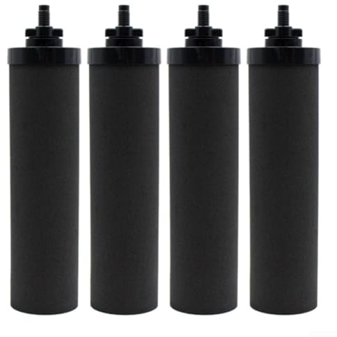 Lot de 4 filtres à eau à charbon actif compatibles avec les systèmes de filtration par gravité Larayci conçus pour les voyages, la maison et l'extérieur pour éliminer les impuretés et les sédiments