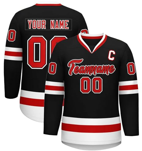 Camiseta de Hockey Personalizada con tu Nombre/Equipo/número/Logo Diseña tu Camiseta Hockey Hielo Personalizada para Niños y Adultos