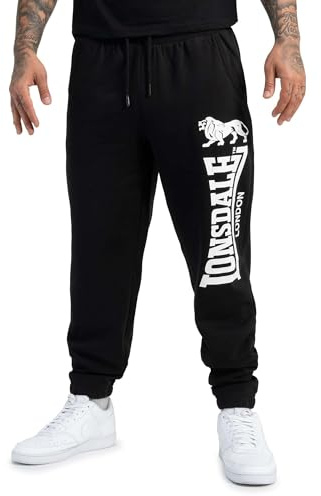 Lonsdale Occhio Pantaloni da Jogging, Nero, 3XL Uomo