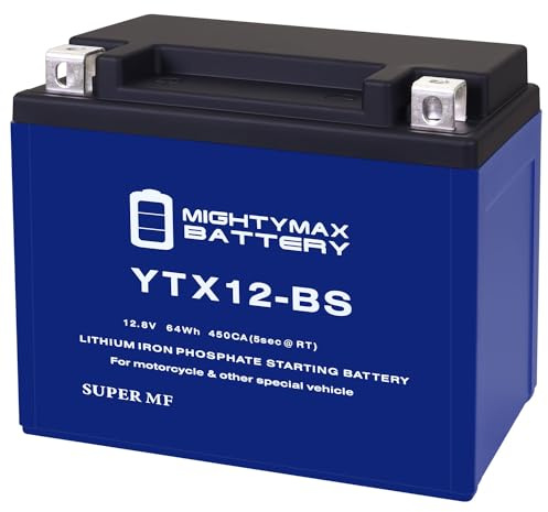 Mighty Max Battery Mighty Max Battery YTX12-BS LIFEPO4-12 Volt 10 AH, 330 CCA, Lithium Iron Phosphate (LiFePO4) Battery