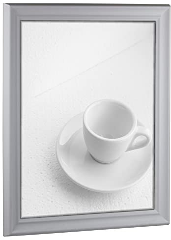 myposterframe Bilderrahmen Barock Größenwahl 70 x 100 cm Helena Weiß gemasert mit Kunstglas klar 1 mm