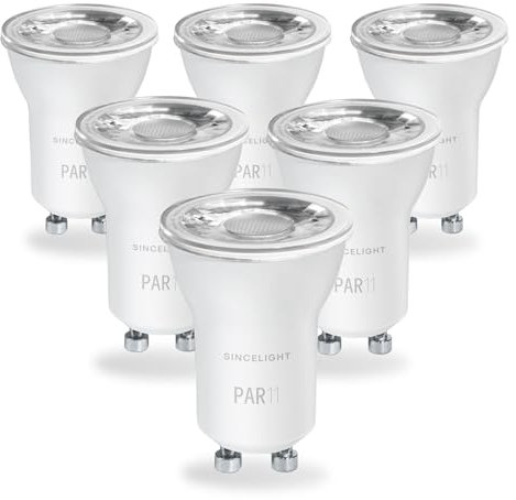 SINCELIGHT MINI/Klein LED MR11 PAR11 Glühbirnen mit GU10-Sockel, 35° Reflektorlampe, Warmweiß 2700 Kelvin, 250 Lumens Ersetzt 25 Watt Halogenlampen (Nicht Dimmbar) (6er-Pack)