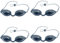 Winwill 4Pcs IPL Safety Goggles, Beauty Instrument Eye Protection Goggles for Patients in IPL, UV, Infrared LED Light Therapy Sunbathing on The Beach