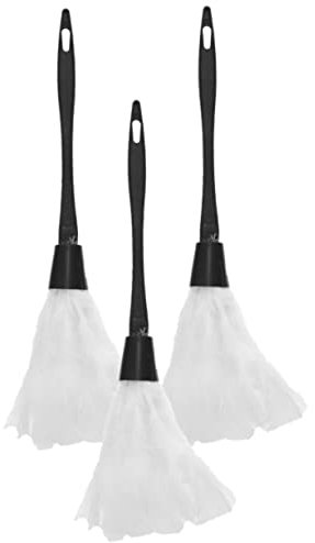 BCOATH 3pezzi Spolverini Con Piume Bianche Miniature Accessori Per Feste Halloween e Cosplay Cameriera Pulitore Polvere Per Ufficio e Casa Leggeri e Sicuri Per Ragazzo Ragazza Ragazza