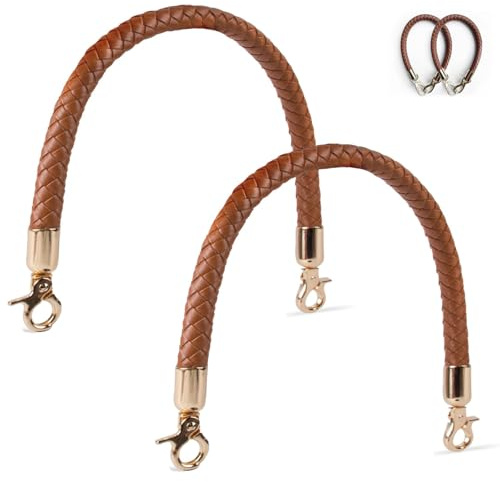 YUNXCNA Maniglie di Ricambio per Borse,2 Pcs Pu Manici di Ricambio in Pelle,Manici per Borse,Maniglie per Borse da,Manici Per Borsa In Pelle con Fibbie in Metallo,Ideali per Borse a Mano e a Tracolla