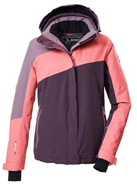 killtec Damen Skijacke/Funktionsjacke mit abzippbarer Kapuze und Schneefang KSW 26 WMN SKI JCKT, hellpink, 38, 43412-000