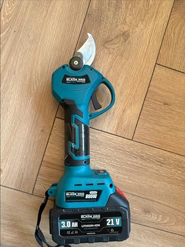 Tijeras de podar eléctricas a batería 800W - 40mm - 2 baterías 6000mah – Cuchillas SK5 - Tijeras profesionales de jardín – Kit completo con funda, guantes y gafas - BLADE PRO