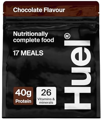 Huel Black Edition High Protein Complete Meal Replacement, 17 Meals, Chocolate Flavour, 40g of Protein Per Serving, Ready Meals, Vegan Protein Powder, Gluten-Free, Non-GMO