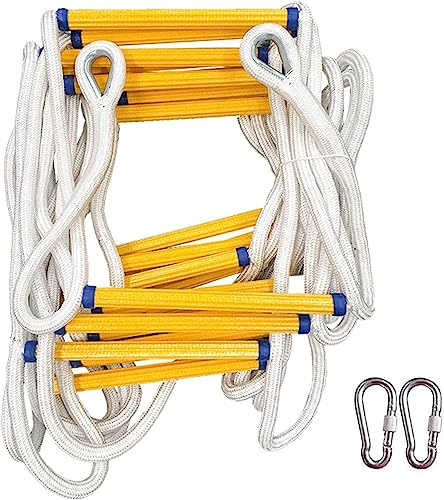 MEVZHH Escalera de Seguridad de Escalera Suave, Escalera de Rescate de Escalera de Cuerda con Gancho, Ventana de Uso Rápido para Adultos, Balcón