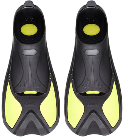 Simfenor för vuxna – flexibla ergonomiska, korta träning– snorkelfenor, stöder teknikförbättring uthållighet, halkfri passform, vattensporter,