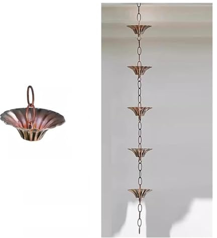 Regnkedja, Regnkedja I Aluminiumlegering, Blomformade Regnkedjor För Hängrännor, Dekorativa Regnkedjor För Ersättning Av Stuprör För Hängrännor, Anpassad Längd,