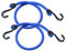 Master Lock 3017EURDAT Gummi-Spannseile mit Haken [Set mit 2 Spannseilen] [120 cm langes Spannseil] [Doppelter Invershaken] - Ideal zum Transportieren, Verpacken und Sichern von Lasten, schwarz/blau