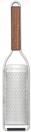 Microplane Master Series Wood Handle Stainless Steel Frame Fine Blade Cheese Grater