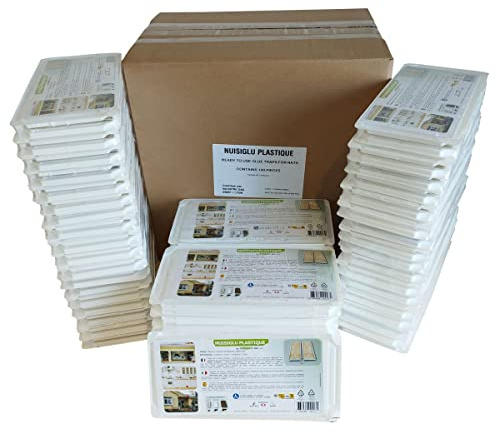 NUISIPRO - Plaques de glu Anti-Rats et Anti-Souris - Lot de 100 - Pièges à Colle pour Zone Humide