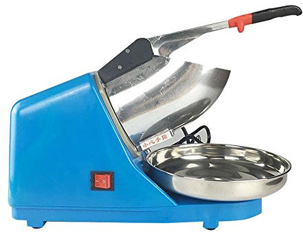 Frantoio elettrico del ghiaccio dell'acciaio inossidabile, Macchina per cubetti di ghiaccio 65 Kg/H, 300 W Elettrico Macchina del Ghiaccio Ice Maker Crusher Tritaghiaccio Bar Drink (blu)
