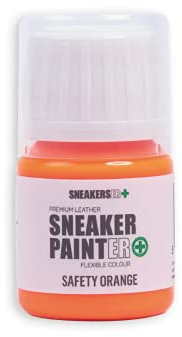 SNEAKERSER SNEAKER PAINTER Premium Leather Flexible Sneaker Paint for Sneakers, Trainers, Shoes and Footwear: SAFETY ORANGE - 30ml