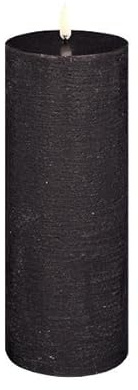 Uyuni Led Rustikale Kerze Schwarz - 20 cm