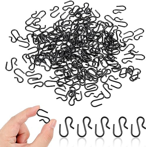 EKOCEV 150 Pièces 2,5 cm Mini Crochet en S, Petit Crochet en S Crochets de Suspension Tableau en Forme S Crochet Cuisine Ustensiles en Métal pour Travaux Manuels Bijoux Plantes
