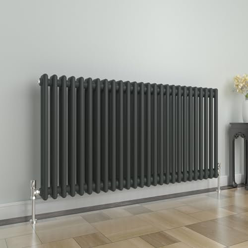 GY Bath Horizontal Radiator Traditional 2 Column Anthracite Designer 600x1190mm Modern Cast Iron Style Central Heating Rads