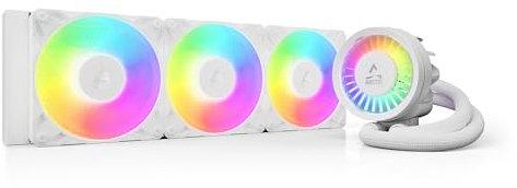 ARCTIC Liquid Freezer III Pro 360 A-RGB - Wasserkühlung PC, AIO CPU Wasserkühler, 3x120 mm, 38 mm Radiator, PWM-Pumpe, VRM-Lüfter, AMD AM5/AM4, Intel LGA1851/1700 Contact Frame - Weiß