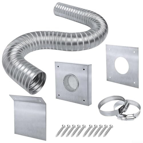 Zoegneer Pellet Stove Fresh Air Intake Kit Pellet Stove Air Vent Kit Pellet Stove External Air Kit With Wall Panel Screen 2-inch Diameter