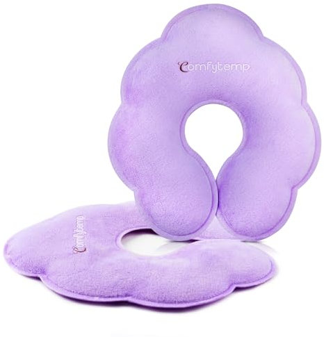 Comfytemp 2pcs Tamaño Grande Gel frío para el Pecho, para el Postparto y la Lactancia, Alivio del Dolor en el Pezón, Almohadillas Reutilizables de Doble Cara para el Engorgement(aptas para Copas A-F)