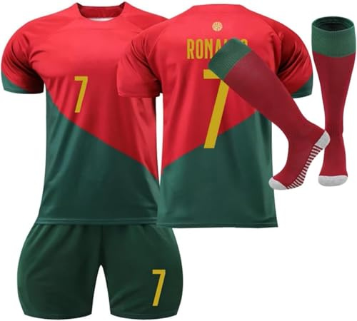 Maillot de Foot Enfant de L'équipe 2024/2025 Home Away Soccer Jeyser Ensemble Garçon Vêtements de Football Tee Shirt Short avec Chaussette Cadeau