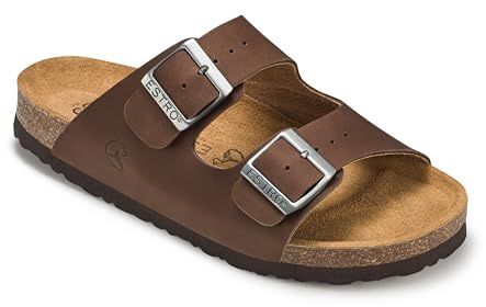 ESTRO Sandalias Mules Mujer Verano - Sandalias Hombre Verano Piel Chanclas Cuero Mujer S6