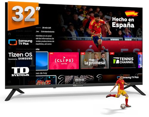 TD Systems - Smart TV 32 Pulgadas HD con Tizen OS 8.0 Powered by Samsung, Televisión HDR10 con Sintonizador Triple, Televisores del 2026 | PRIME32C22TIZEN