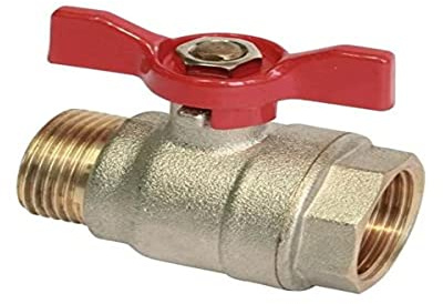 SOMATHERM FOR YOU - Válvula de bola - / hembra 12/17 hombre - mariposa palanca de mando - flujo óptimo con el paso total