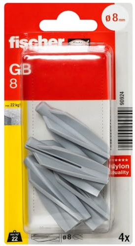 Fischer Tasselli GB 8 K per calcestruzzo cellulare e gasbeton (4 Pz.)