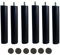 Mobiliarioclichi Lot de 6 pieds pour sommiers et bases tapissées 20 cm Noir