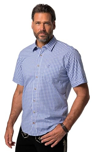 JP 1880 Menswear Big & Tall Plus Size L-8XL Shirt, Traditional Costume, Short Sleeve, Kent Collar, Modern fit 723283