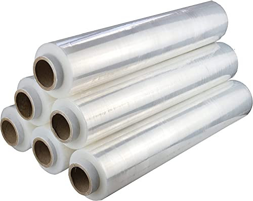 V1 TRADE Film Etirable Demenagement - 6 Rouleaux Film Palette Transparent 50cm x 285m - Plastique Protection pour Colis et Meubles