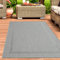 CARPETIA In- & Outdoor Sisal Flachgewebeteppich mit Bordüre in grau Größe 120 x 170 cm