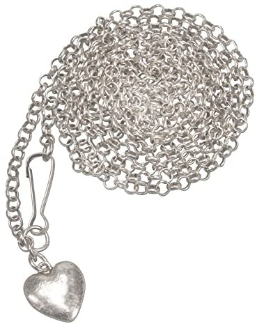 Alpenflüstern Dirndl-Miederkette 150 cm - dekorative Trachtenkette fürs Mieder, Trachtenkette für Anhänger, Damen-Trachtenschmuck, Dirndlkette (silber-farben glänzend) DCH040