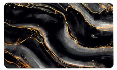 Tobil Badematte Badteppich rutschfest saugfähig Badvorleger Verschiedene Motive (Schwarz-003, 40x60cm)