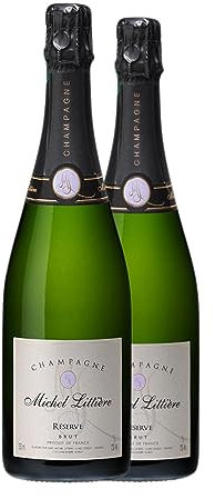 Michel Littiere Brut Champagne Reserva 75 cl Espumoso blanco (Caja de 2 Botellas de 75 cl)