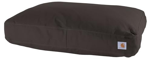 Carhartt Durable Canvas Pet Bed, Water Resistant Firm Duck Dog Bed, Dark Brown, Large