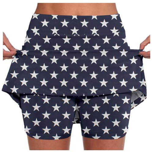 Falda pantalón de tenis para mujer con pantalones cortos debajo de la parte inferior, vestido deportivo de golf, casual, para entrenamiento, verano, faldas con bolsillos, pickleball, deportes, control