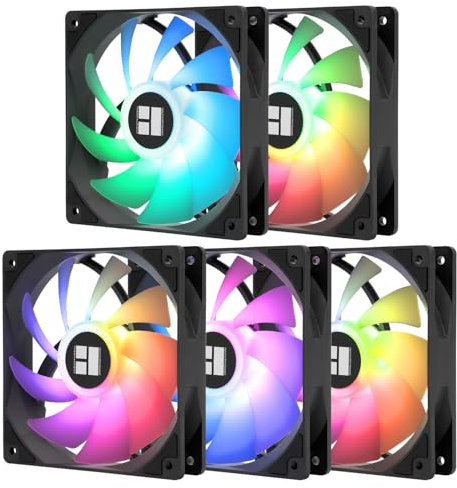 TR TL-C12C-S X5 CPU Air Fan 120 mm ARGB Case Cooler Fan Ventilador CPU Ventilador 12 V, silencioso PWM Ventilador de ordenador con rodamiento S-FDB, enfriamiento de velocidad de hasta 1550 rpm