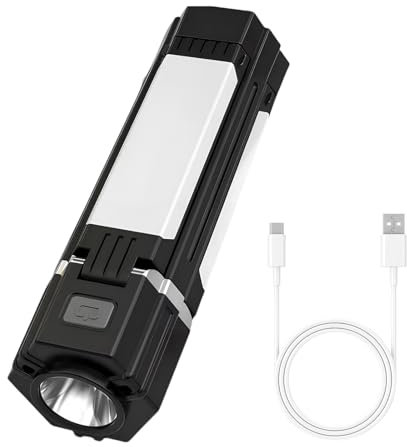 LED Campinglampen, 3000mAh Camping Laterne, Taschenlampe LED Aufladbar, Arbeitsscheinwerfer, Camping Licht mit Stufenlos Dimmbar & 5 Leuchtmodi, Faltbar Zeltlampe für Camping, Wandern, Notfall