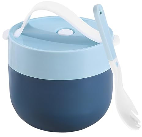 Bocal alimentaire isotherme – Récipient thermique Feod étanche | Récipient chauffant en acier durable | Bouteille portable hermétique pour soupe adaptée pour l'école, le déjeuner et le stockage des