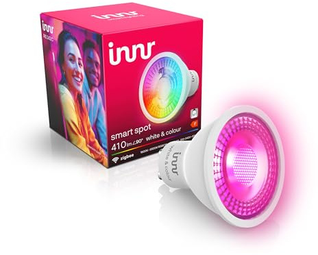 innr Zigbee GU10 Smart LED Spot, funktioniert mit Hue* und Alexa (Bridge erforderlich), White & Color, 16 Millionen Farben, Dimmbar, Smart Home Lampe, 410 lumen, 1 Stück