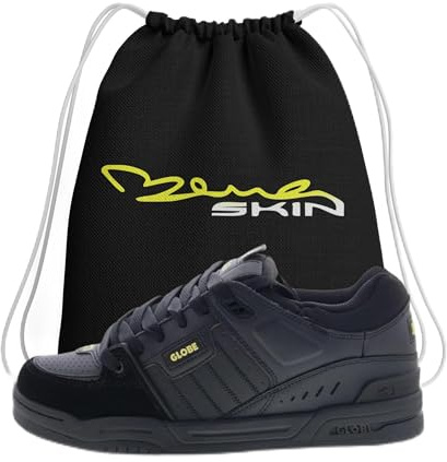 Scarpe da Skateboard – Scarpe Globe da Ginnastica da Uomo Fusion Skate – Sneakers Resistenti con Sacca Abbinata (Sistema Taglie Calzature EU, Adulto, Numero, Larga, 38)