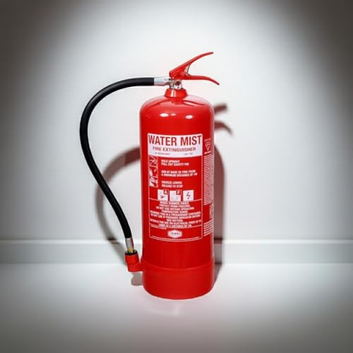 Jewel Fire Group 6L Water Mist Fire Extinguisher - 13A 21B 75F, BS EN3 Certified, Clean Protection for Kitchen, Office, Hotel and Electrical Risks