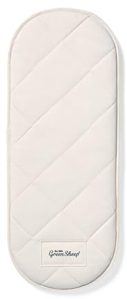 The Little Green Sheep Natural Moses Basket Mattress (74 x 28cm, fits and Clair de Lune Palm Moses baskets)