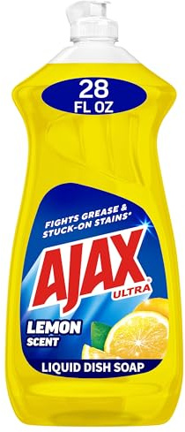 Jabón líquido para platos Ajax, súper desengrasante, limón, 28 onzas líquidas