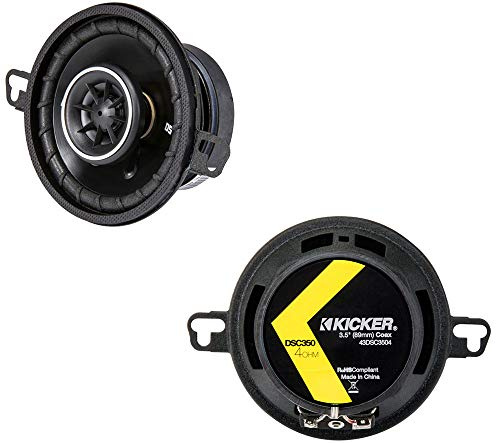 KICKER 43DSC3504 8.7 cm Coaxial LS Black