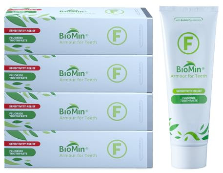 BioMin F Zahnpasta 75ml - Aus Liebe zu den Zähnen - zur Unterstützung der natürlichen Remineralisierung mit Fluorid (4er Pack (4x 75ml))